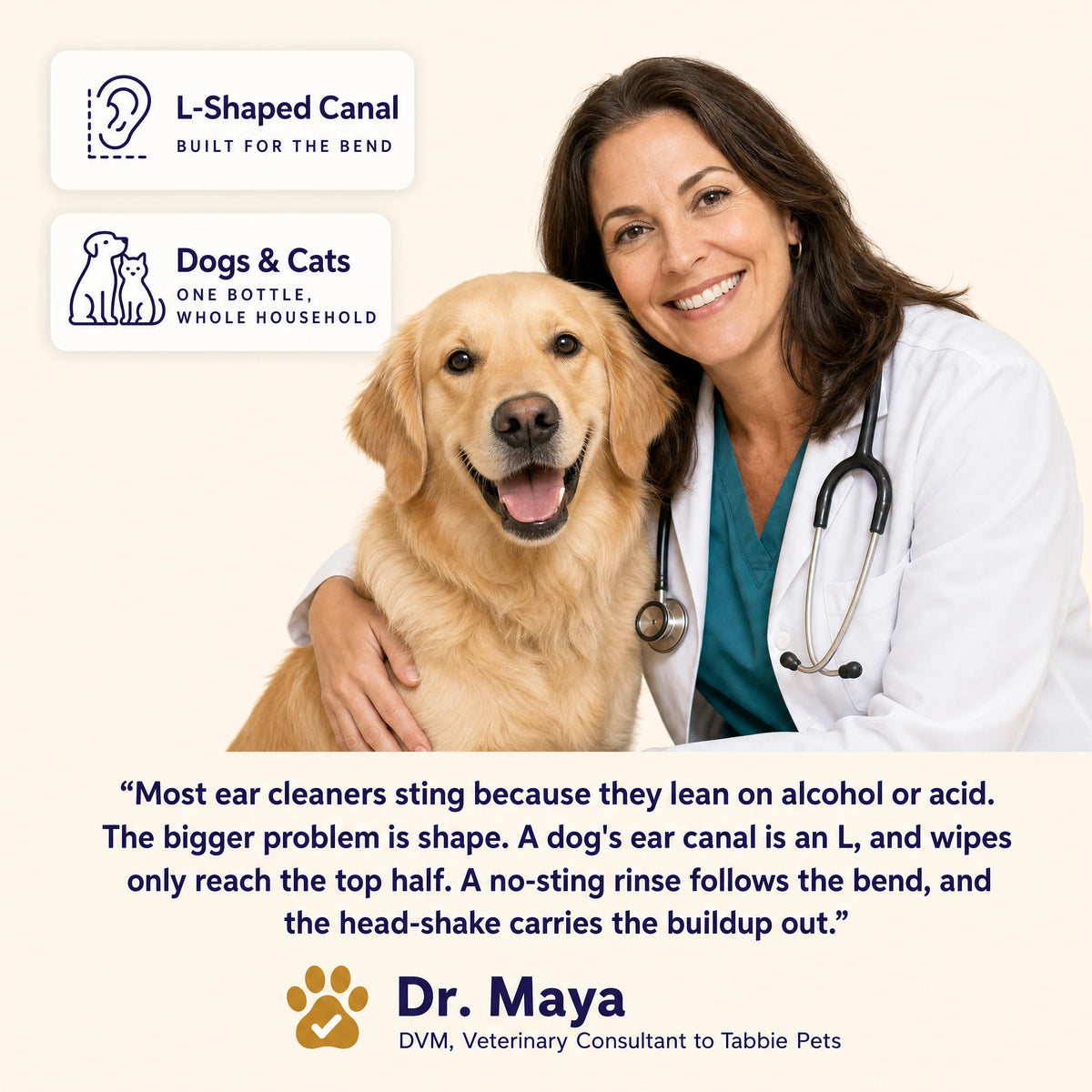 Dr. Maya, DVM — built for the L-shaped canal, for dogs and cats