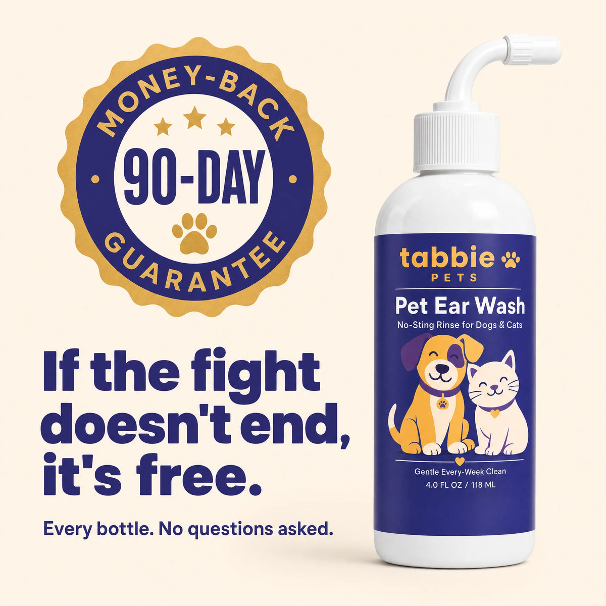 90-day money-back guarantee — if the fight doesn't end, it's free